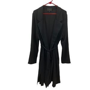 Timing‎ Brand Ladies Black Open Front Robe with Matching Belt Size 3X